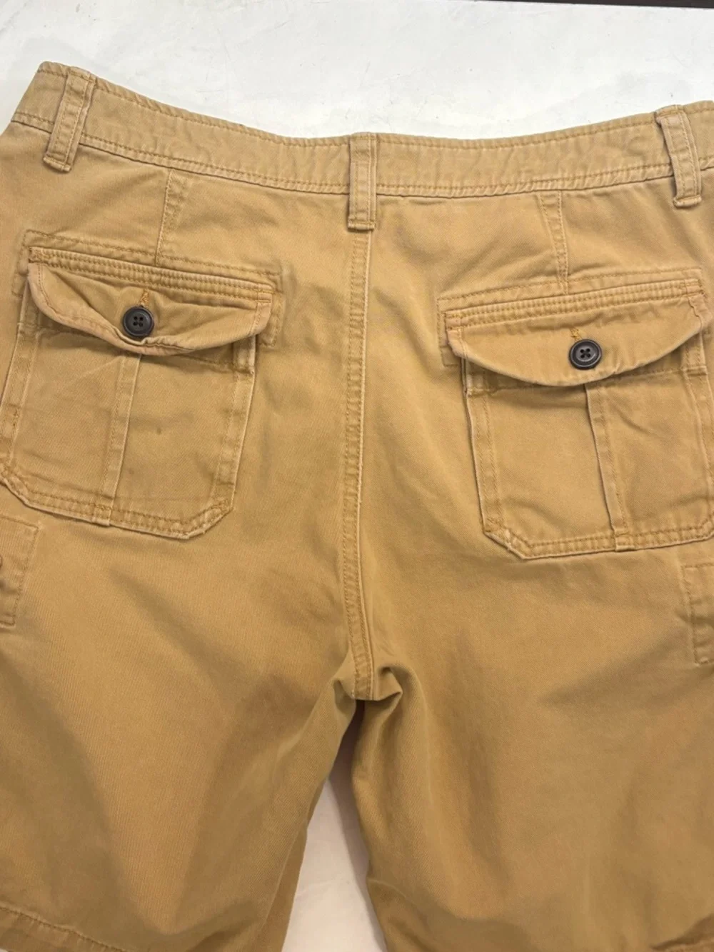 Aeropostale Size 33 Tan Cargo Baggy Shorts Relaxed Y2K Style Retro Skate